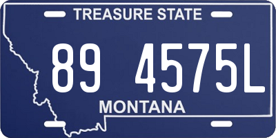 MT license plate 894575L