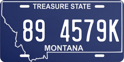 MT license plate 894579K