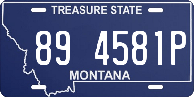 MT license plate 894581P