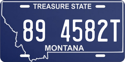 MT license plate 894582T