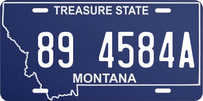 MT license plate 894584A