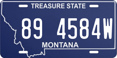 MT license plate 894584W