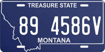 MT license plate 894586V