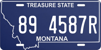 MT license plate 894587R