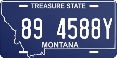 MT license plate 894588Y