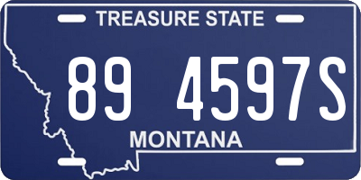 MT license plate 894597S