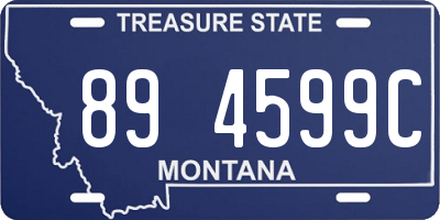 MT license plate 894599C