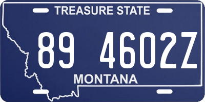MT license plate 894602Z
