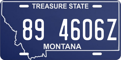 MT license plate 894606Z