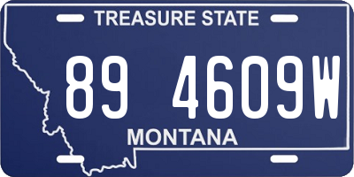 MT license plate 894609W