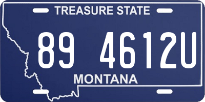 MT license plate 894612U