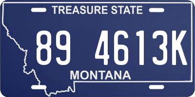 MT license plate 894613K