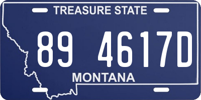 MT license plate 894617D