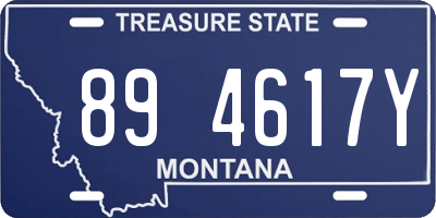 MT license plate 894617Y