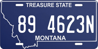 MT license plate 894623N
