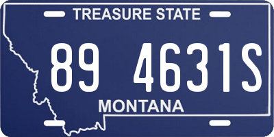MT license plate 894631S