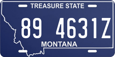 MT license plate 894631Z
