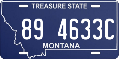 MT license plate 894633C