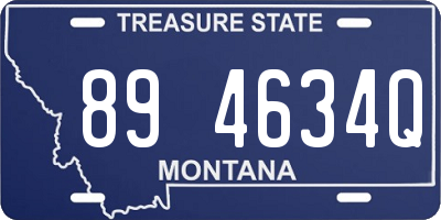 MT license plate 894634Q