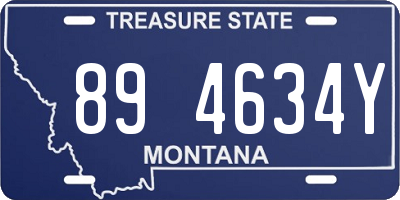 MT license plate 894634Y