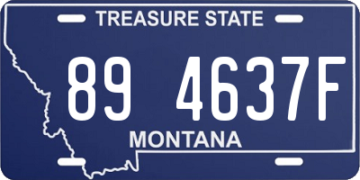 MT license plate 894637F