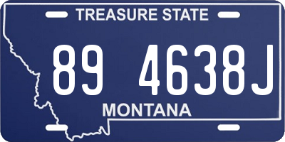 MT license plate 894638J