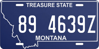 MT license plate 894639Z