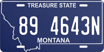 MT license plate 894643N