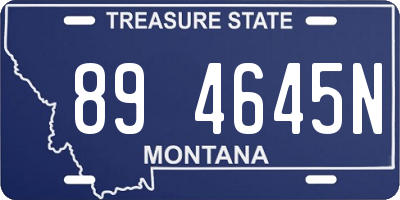 MT license plate 894645N