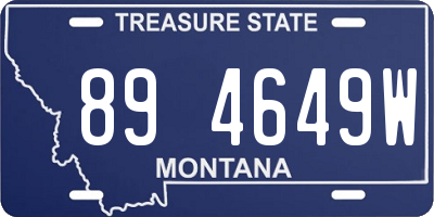 MT license plate 894649W