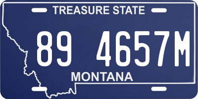 MT license plate 894657M