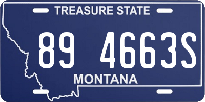 MT license plate 894663S
