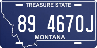 MT license plate 894670J