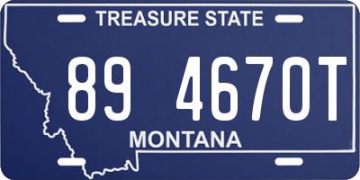 MT license plate 894670T