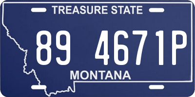 MT license plate 894671P