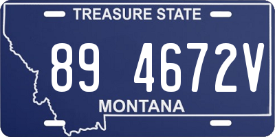 MT license plate 894672V