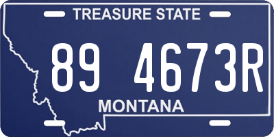 MT license plate 894673R