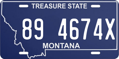 MT license plate 894674X