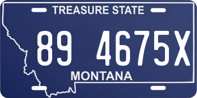 MT license plate 894675X
