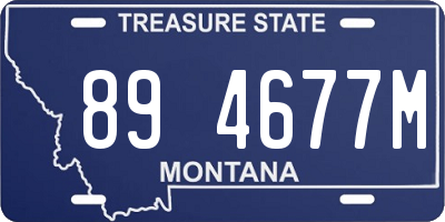 MT license plate 894677M