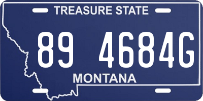 MT license plate 894684G
