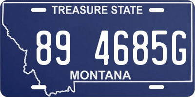 MT license plate 894685G