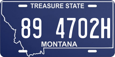 MT license plate 894702H