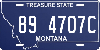 MT license plate 894707C