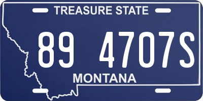 MT license plate 894707S