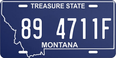 MT license plate 894711F