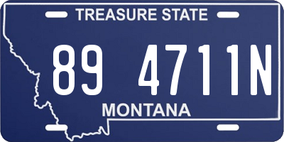 MT license plate 894711N
