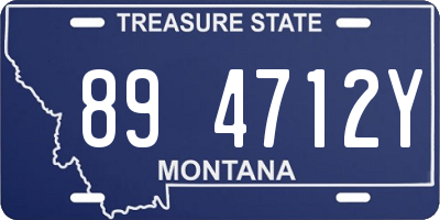 MT license plate 894712Y