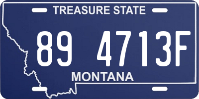 MT license plate 894713F