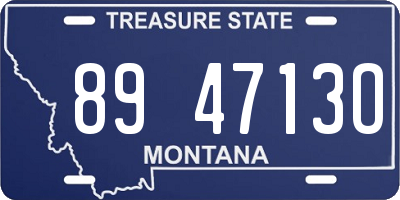 MT license plate 894713O